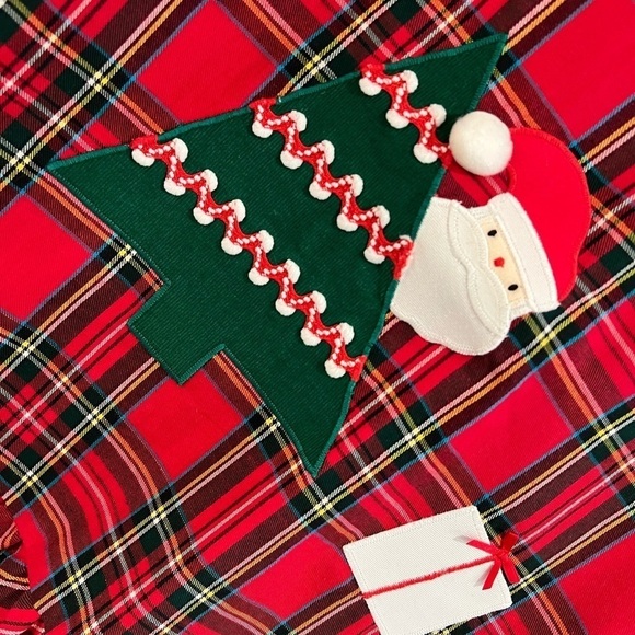 FUNTASIA TOO Tartan Plaid Christmas Santa Ruffle Sleeveless Dress Size 5 - Picture 5 of 8